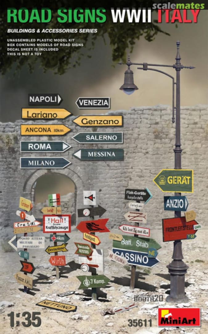 Boxart Road Signs WWII Italy 35611 MiniArt Boxart Road Signs WWII Italy 35611 MiniArt