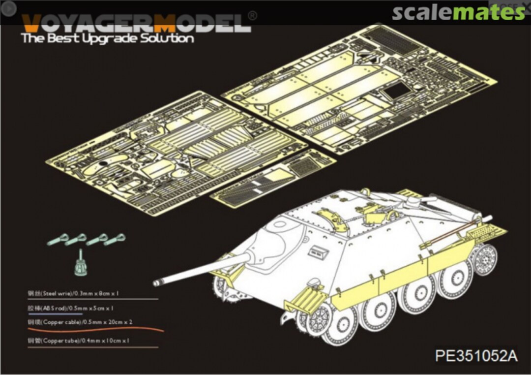 Boxart WWII German Sd.Kfz.138/2 Hetzer Tank Destroyer Early Version PE351052A Voyager Model