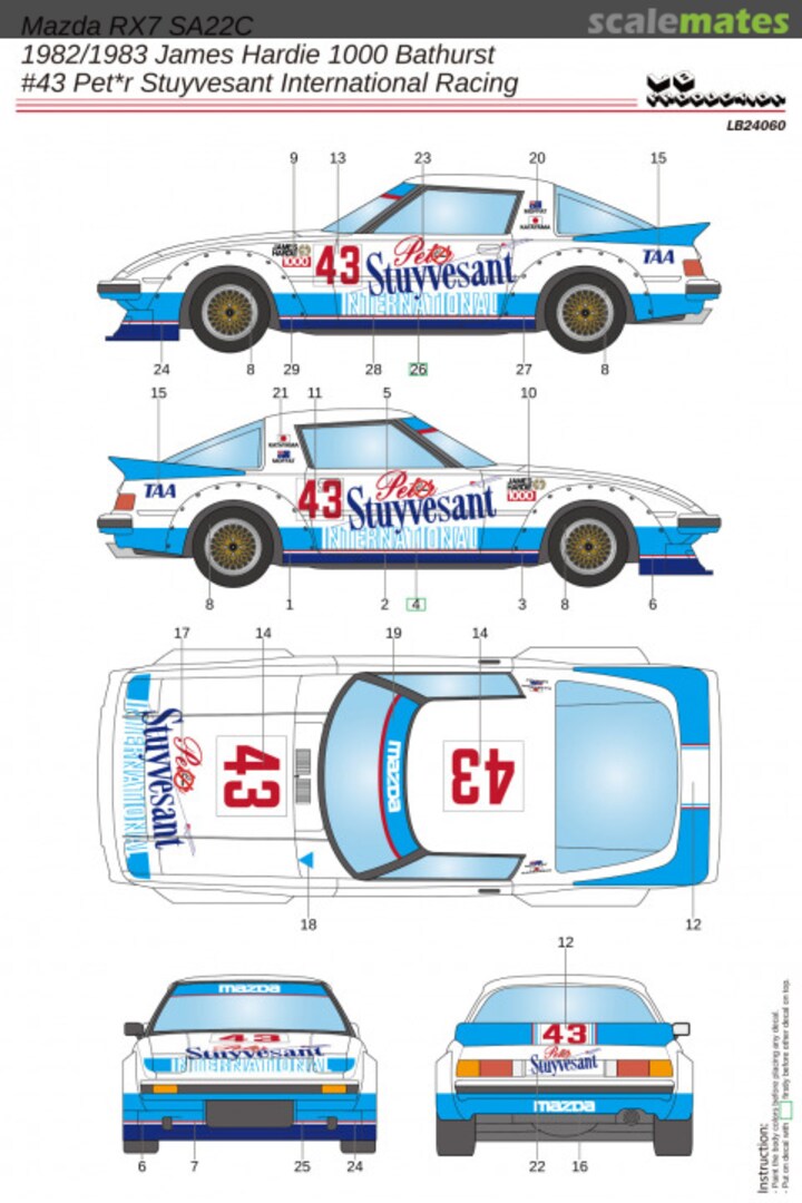 Boxart #43 Peter Stuyvesant International Racing LB24060 LB Production Boxart #43 Peter Stuyvesant International Racing LB24060 LB Production