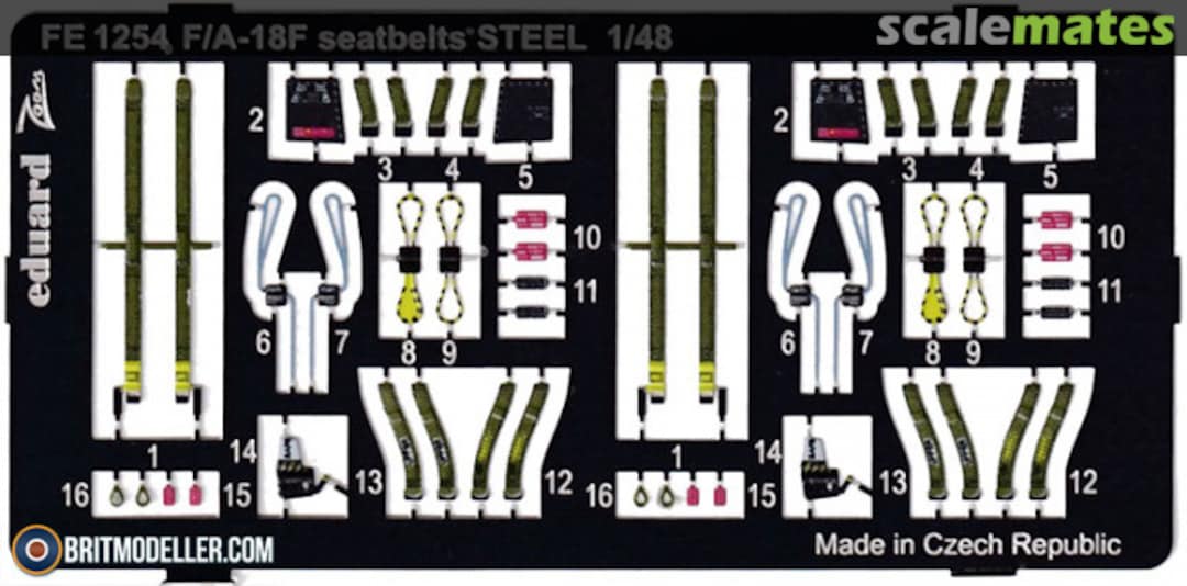 Boxart F/A-18F seatbelts STEEL FE1254 Eduard