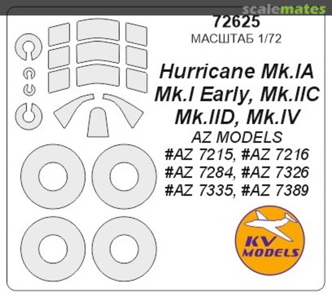 Boxart Hurricane Mk.IA, Mk.I Early, Mk.IIC, Mk.IID, Mk.IV 72625 KV Models Boxart Hurricane Mk.IA, Mk.I Early, Mk.IIC, Mk.IID, Mk.IV 72625 KV Models