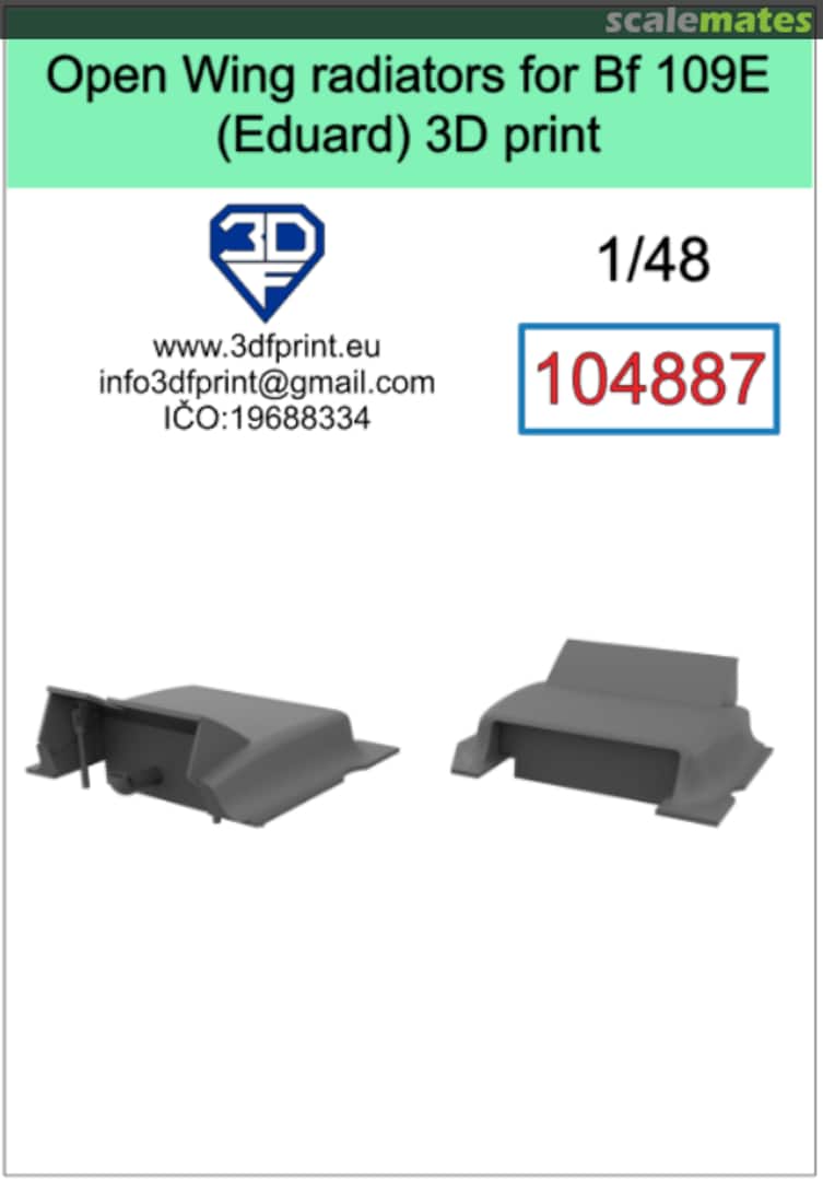 Boxart Open Wing Radiators for Bf 109E 104887 3DF Print Boxart Open Wing Radiators for Bf 109E 104887 3DF Print