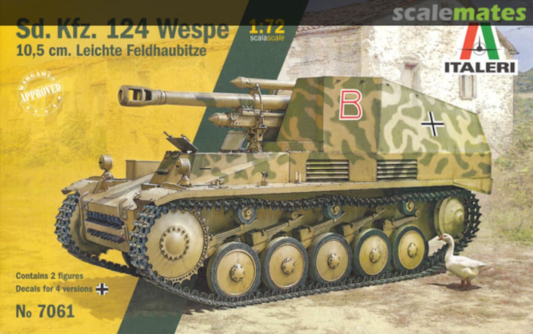 Boxart Sd.Kfz. 124 Wespe 7061 Italeri