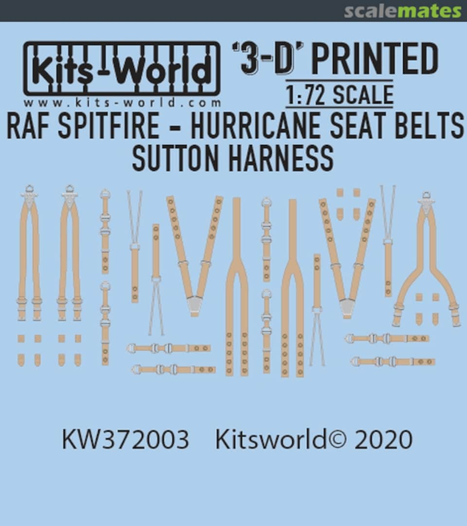 Boxart RAF Spitfire - Hurricane Seat Belts KW3D172003 Kits-World