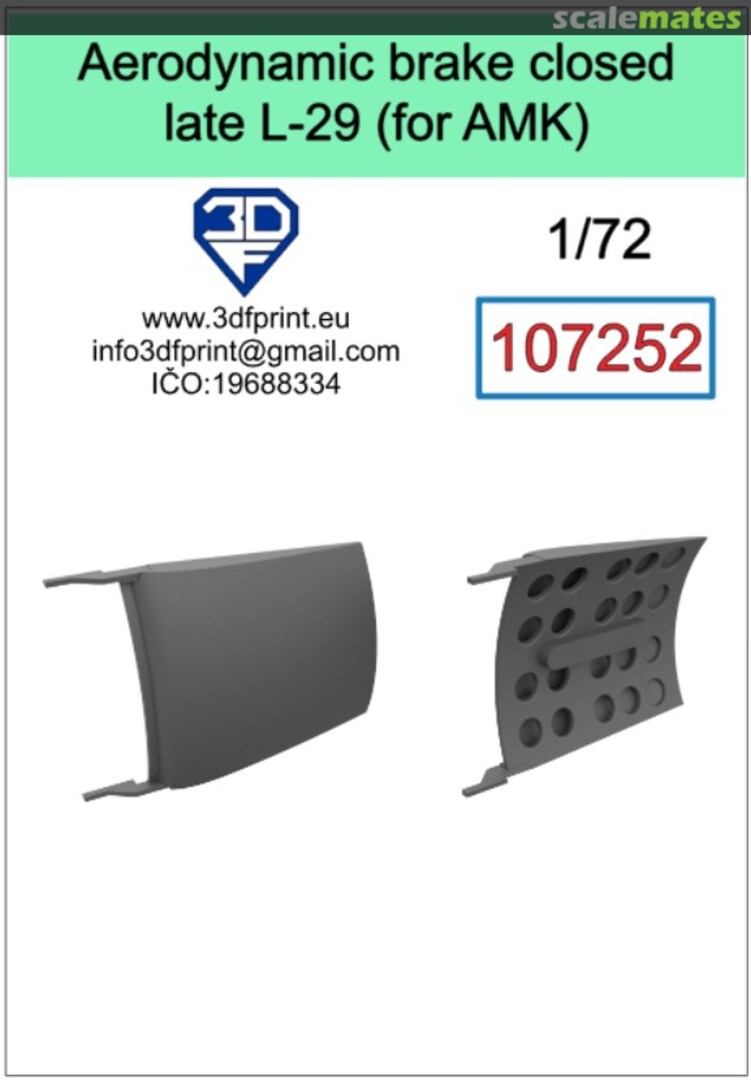 Boxart Aerodynamic Brake Closed Late for L-29 107252 3DF Print