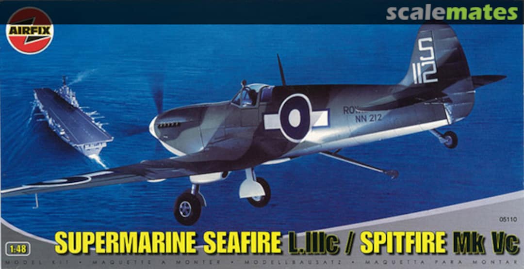 Boxart Supermarine Seafire L.IIIc / Spitfire Mk Vc 05110 Airfix Boxart Supermarine Seafire L.IIIc / Spitfire Mk Vc 05110 Airfix