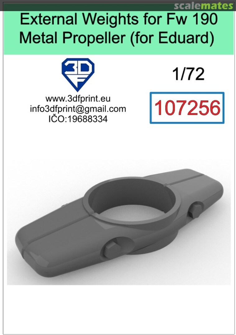 Boxart External Weights for Fw 190 Metal Propeller 107256 3DF Print Boxart External Weights for Fw 190 Metal Propeller 107256 3DF Print