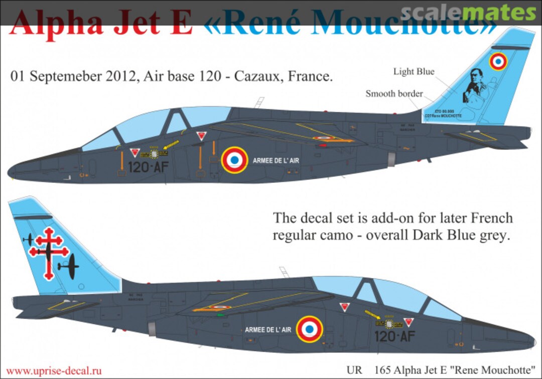 Boxart Alpha Jet E "René Mouchotte" with stencils set UR48165 UpRise Boxart Alpha Jet E "René Mouchotte" with stencils set UR48165 UpRise