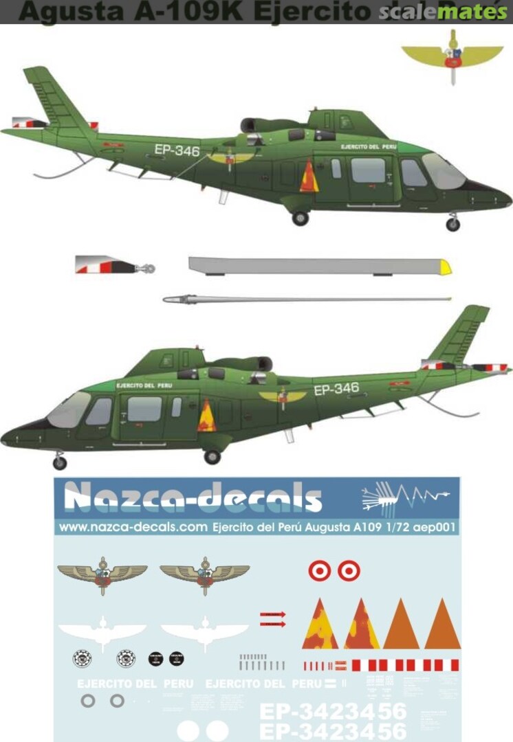 Boxart Agusta A-109K2 AEP001 Nazca decals Boxart Agusta A-109K2 AEP001 Nazca decals