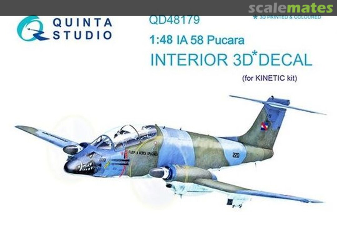 Boxart IA 58 Pucara Interior 3D decal QD48179 Quinta Studio