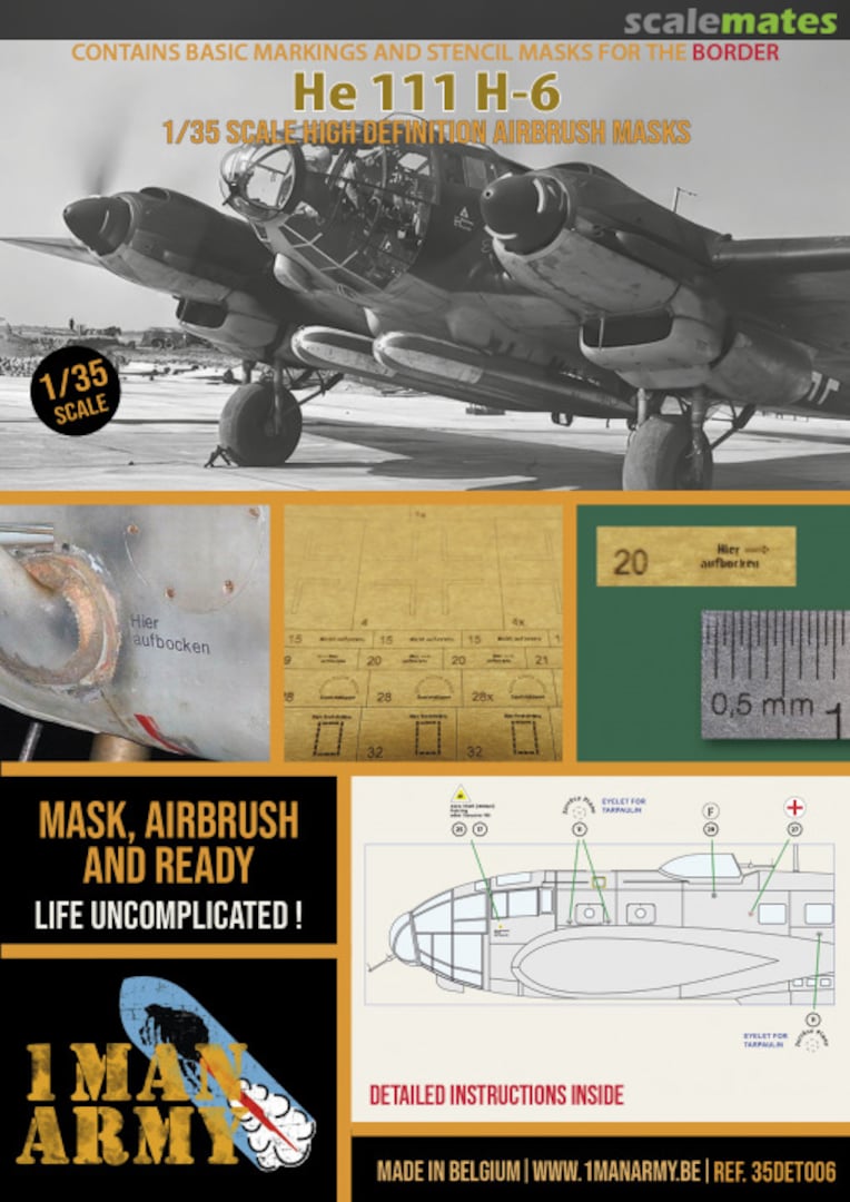 Boxart He 111 H6 masks 35DET006 1ManArmy