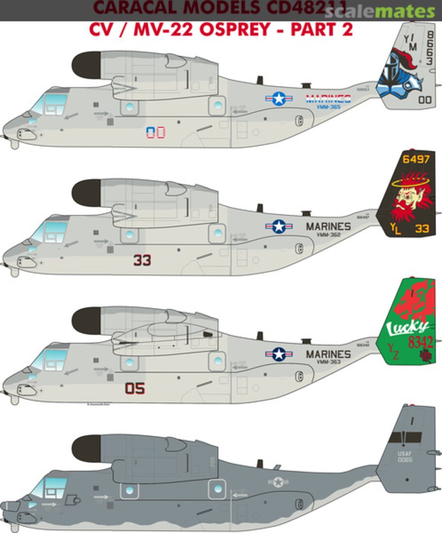 Boxart CV-22 / MV-22B Osprey, Part 2 CD48211 Caracal Models Boxart CV-22 / MV-22B Osprey, Part 2 CD48211 Caracal Models
