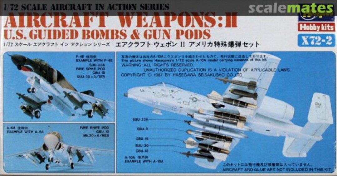 Boxart Aircraft Weapons: II X72-2 Hasegawa Boxart Aircraft Weapons: II X72-2 Hasegawa