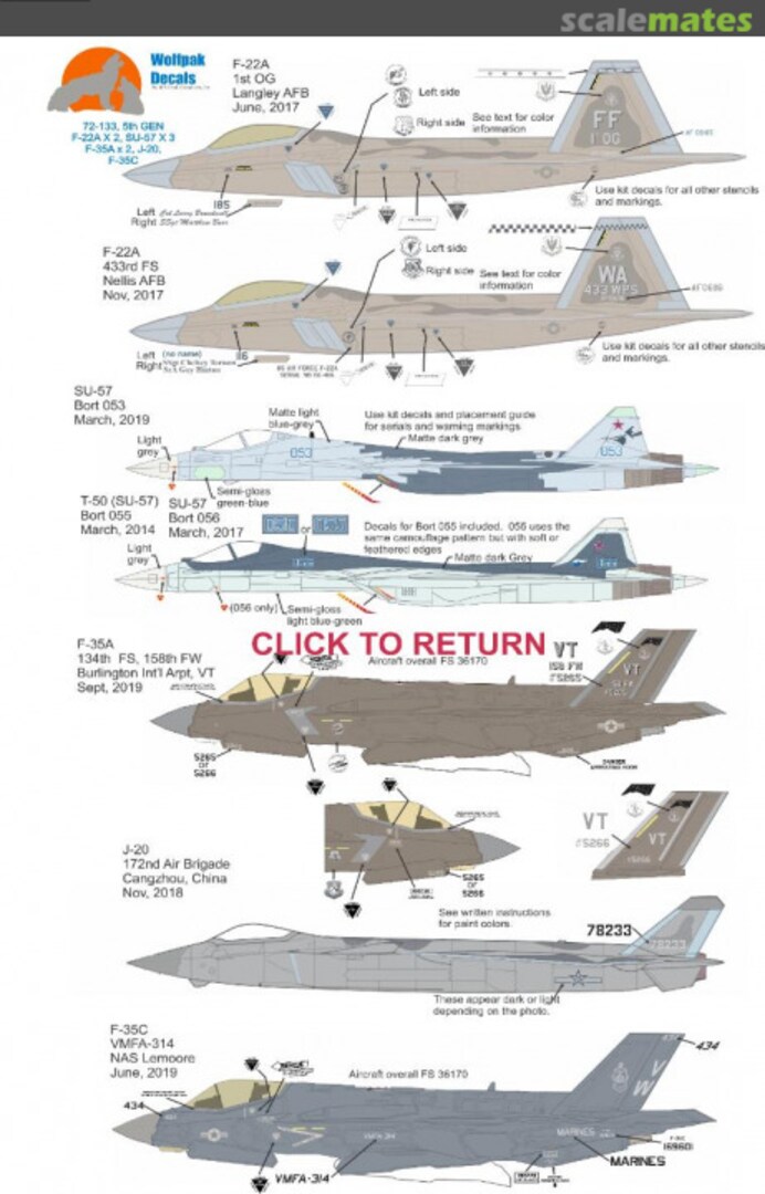 Boxart 5th Generation 72-133 Wolfpak Decals Boxart 5th Generation 72-133 Wolfpak Decals