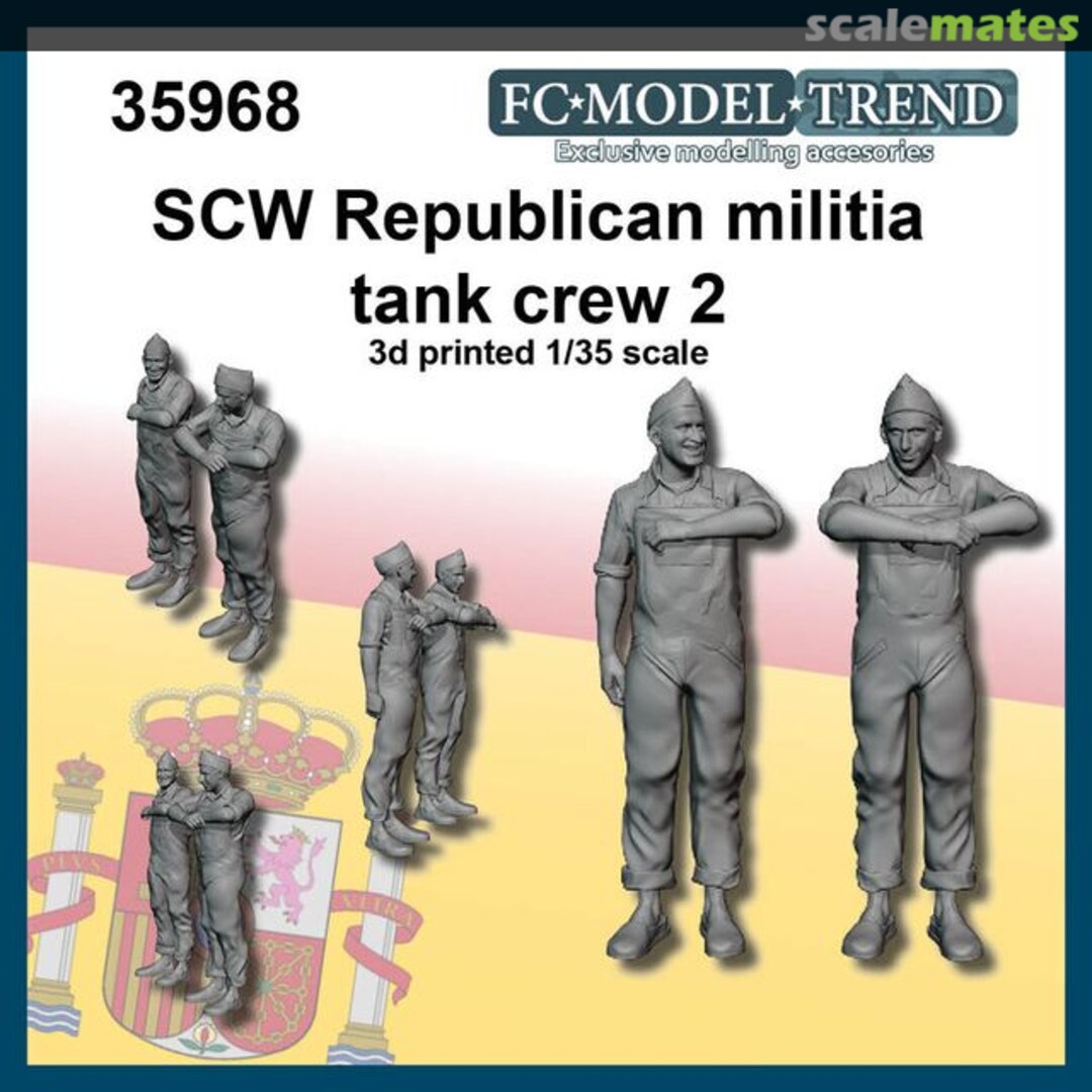 Boxart SCW Republican Militia Tank Crew, set 2 35968 FC Model Trend