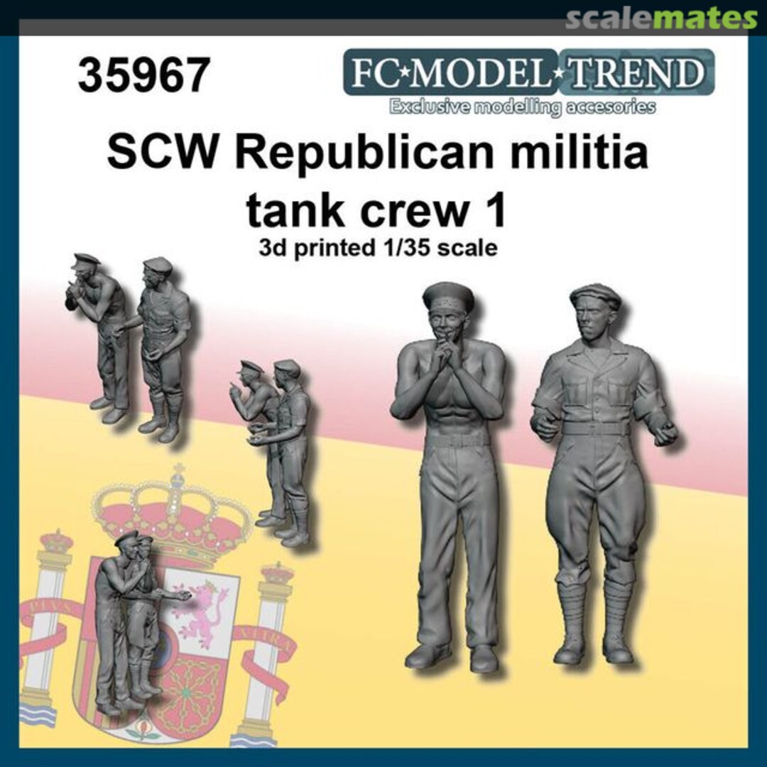 Boxart SCW Republican Militia Tank Crew, set 1 35967 FC Model Trend