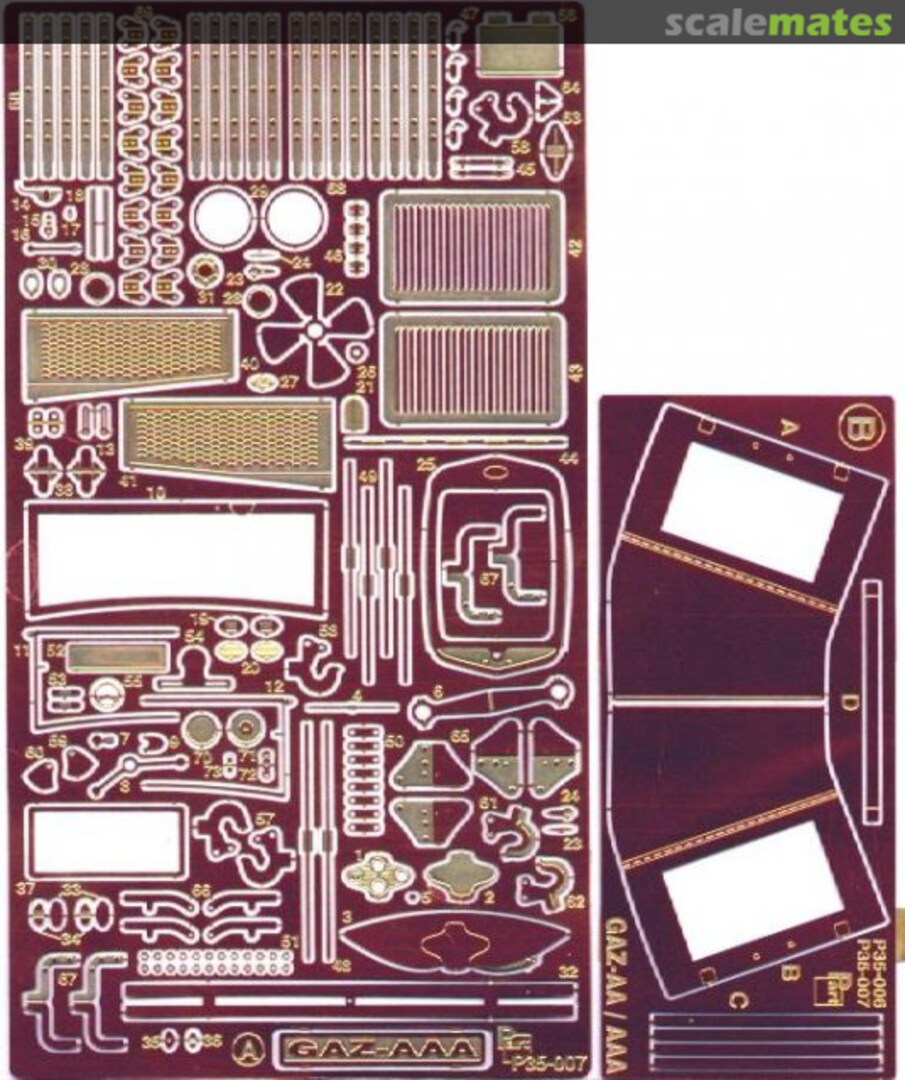 Boxart GAZ-AAA - PE Detail Up Set P35-007 Part