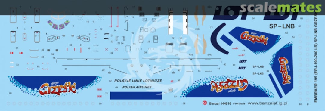 Boxart Embraer 195 LOT 144016 Banzai