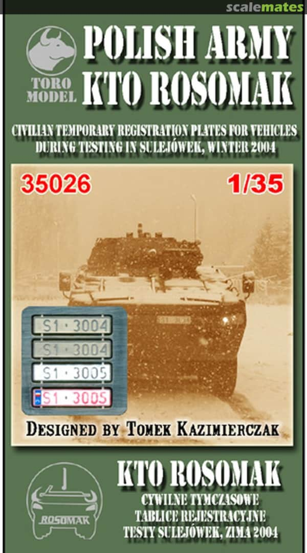 Boxart KTO ROSOMAK Temporary Civilian Registration Plates 35026 ToRo Model