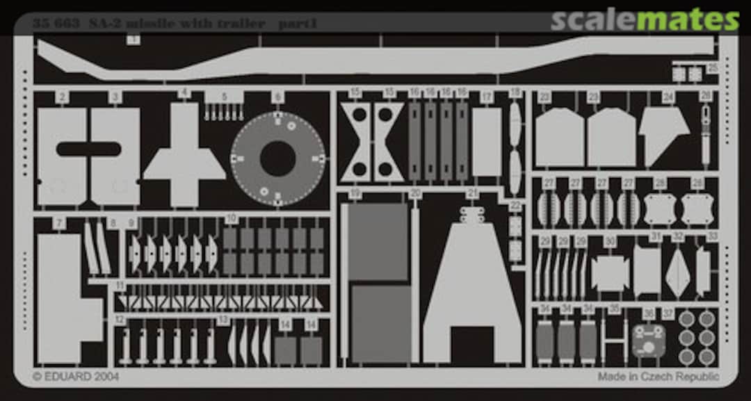 Boxart SA-2 Missile with trailer 35663 Eduard Boxart SA-2 Missile with trailer 35663 Eduard