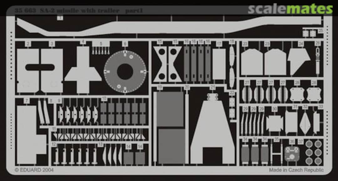 Boxart SA-2 Missile with Trailer 35663 Eduard