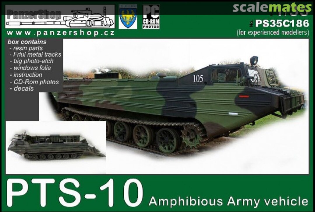 Boxart PTS-10 Army Amphibious Vehicle PSA35C186HT PanzerShop Boxart PTS-10 Army Amphibious Vehicle PSA35C186HT PanzerShop