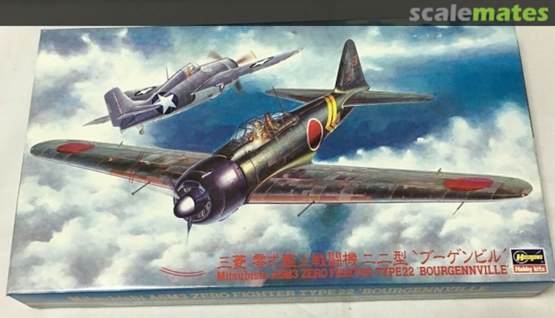 Boxart Hasegawa A6M3 Zero Fighter Type22 `Bourgennville´ 09280 Hasegawa