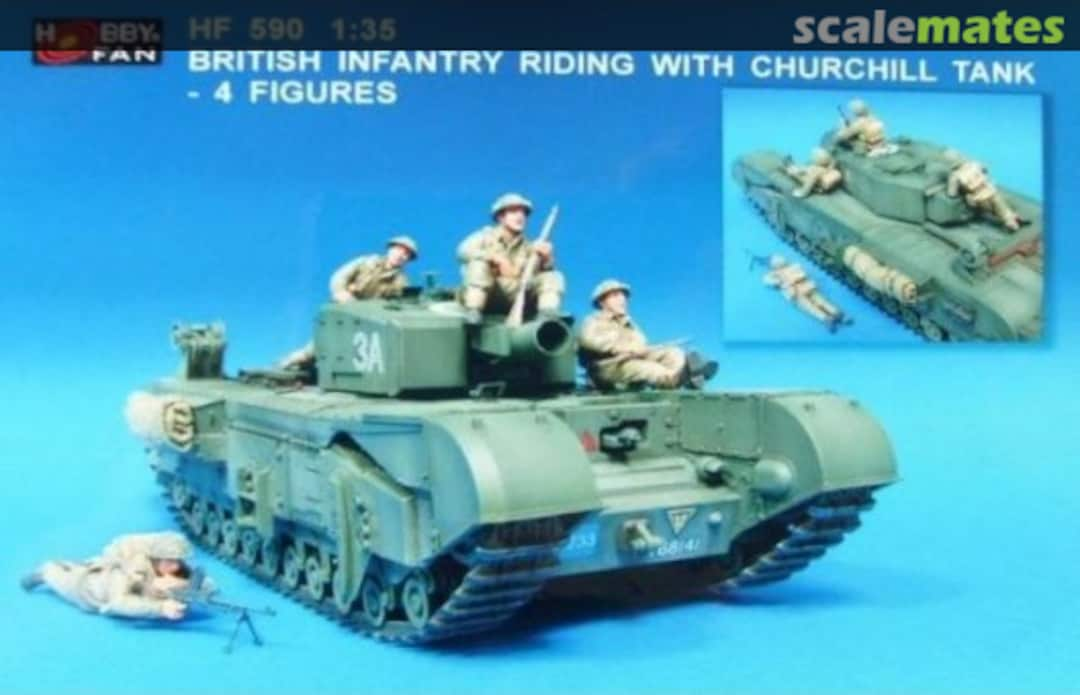 Boxart British Infantry Riding Churchill HF590 Hobby Fan