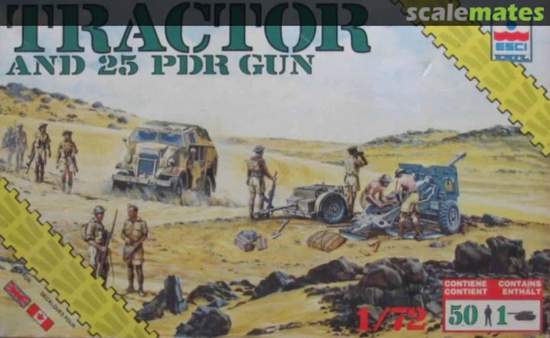 Boxart Tractor and 25 PDR gun 8614 ESCI/ERTL Boxart Tractor and 25 PDR gun 8614 ESCI/ERTL