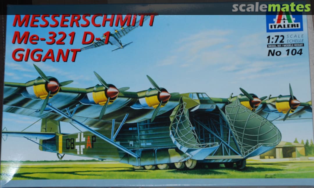 Boxart Messerschmitt Me-321 D-1 Gigant 104 Italeri Boxart Messerschmitt Me-321 D-1 Gigant 104 Italeri