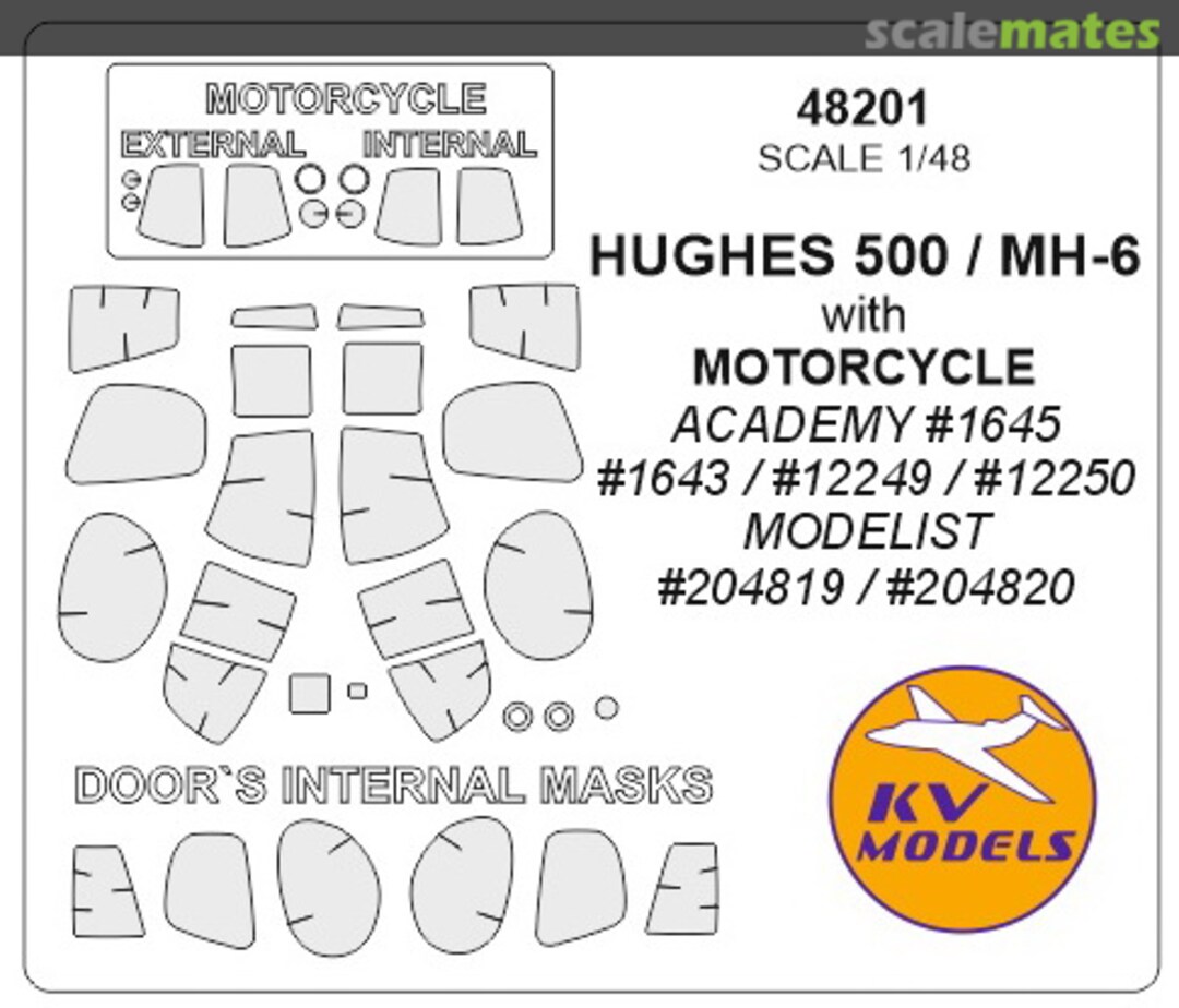 Boxart Hughes 500 / MH-6 with Motorcycle 48201 KV Models Boxart Hughes 500 / MH-6 with Motorcycle 48201 KV Models