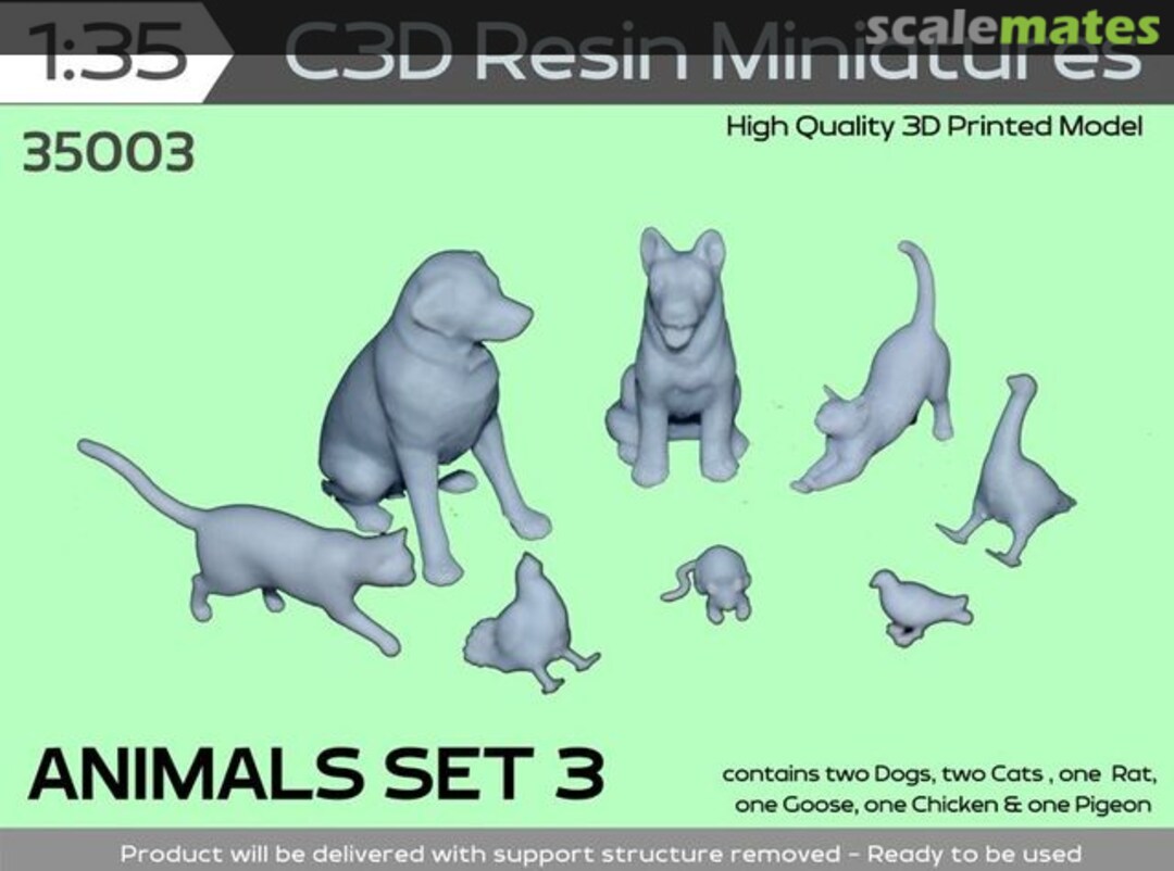 Boxart Animals Set 3 35003 C3D Resin Miniatures Boxart Animals Set 3 35003 C3D Resin Miniatures