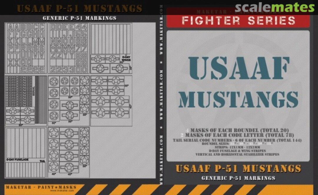 Boxart USAAF P-51 Mustangs MM48063 Maketar