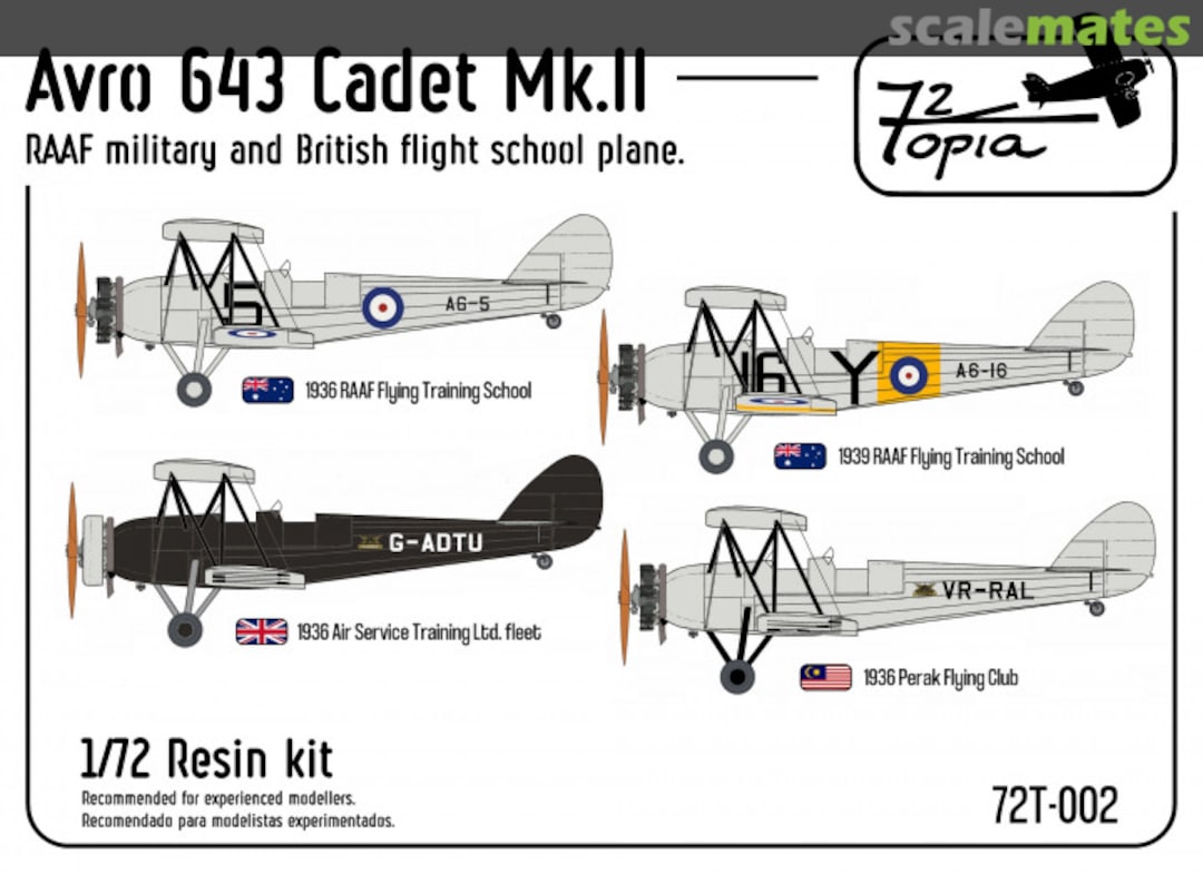 Boxart Avro 643 Cadet Mk.II 72T-002 72topia