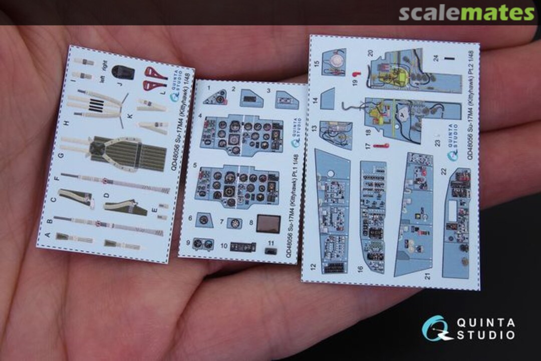 Contents Su-17M4/22M4 interior 3D decals QD48056 Quinta Studio