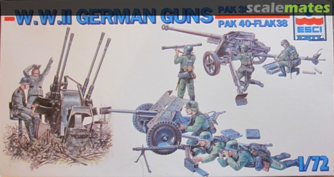 Boxart WWII German Guns 8350 ESCI/ERTL Boxart WWII German Guns 8350 ESCI/ERTL