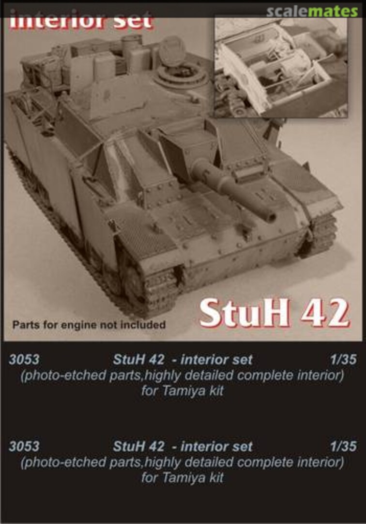 Boxart StuH 42 - interior set 3053 CMK