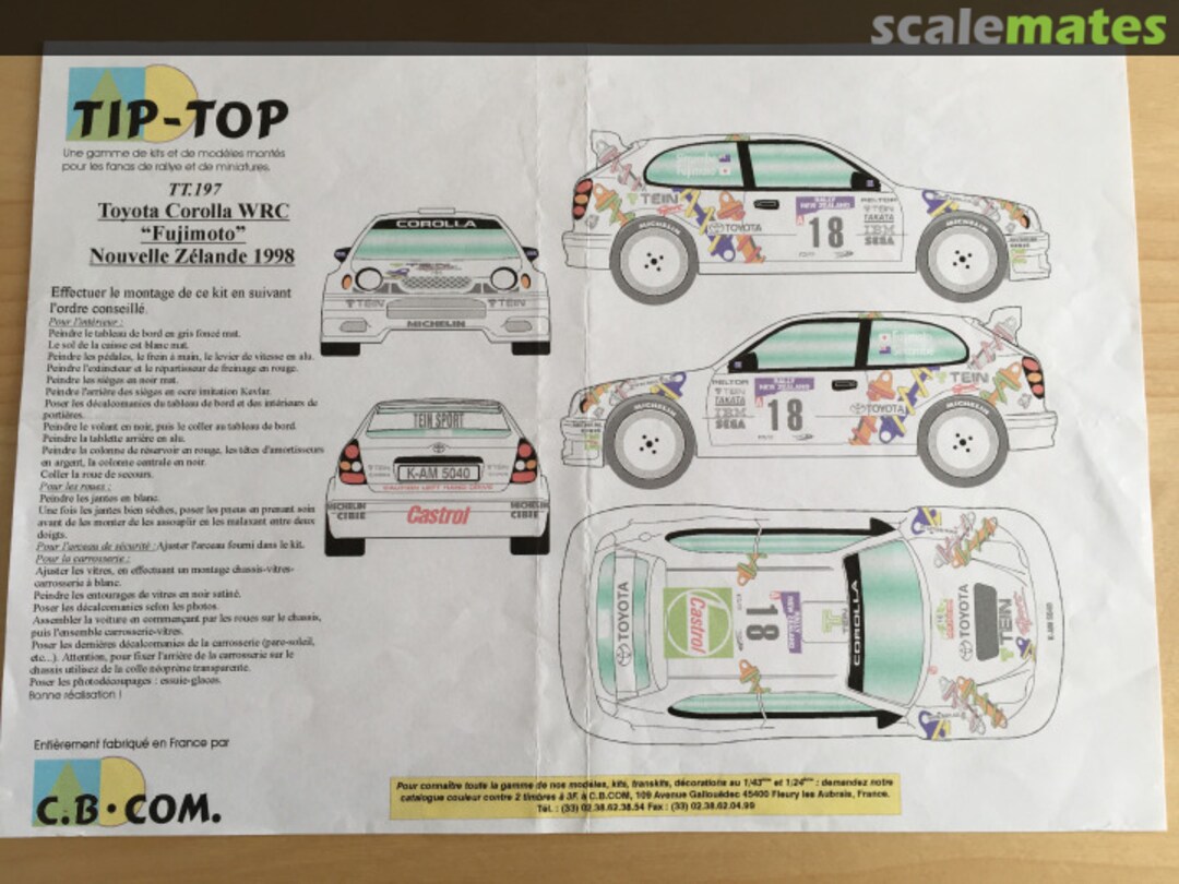 Boxart Toyota Corolla WRC TT197 TIP-TOP Boxart Toyota Corolla WRC TT197 TIP-TOP