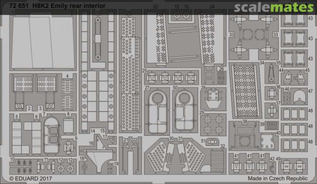 Boxart H8K2 Emily rear interior 72651 Eduard