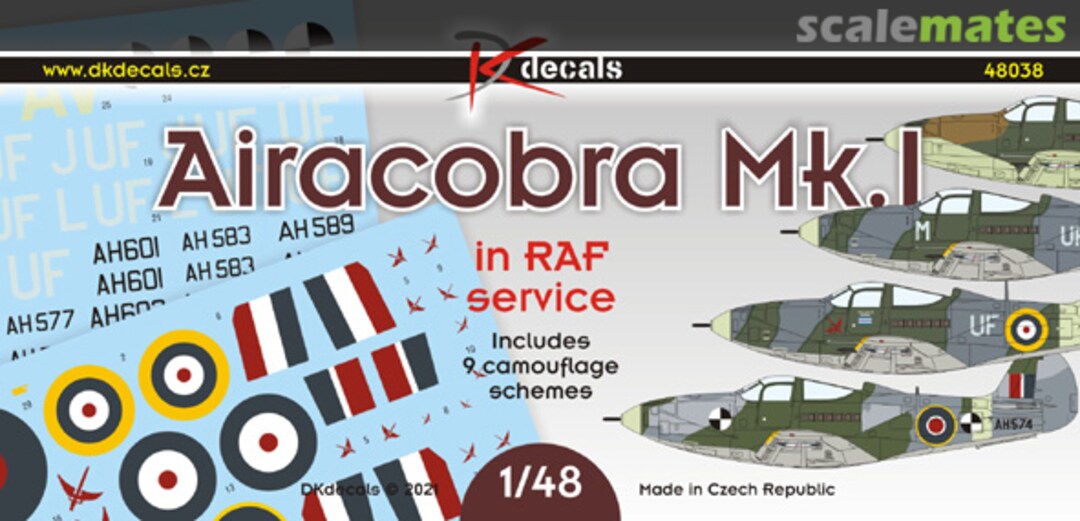 Boxart Airacobra Mk.I in RAF service 48038 DK Decals Boxart Airacobra Mk.I in RAF service 48038 DK Decals