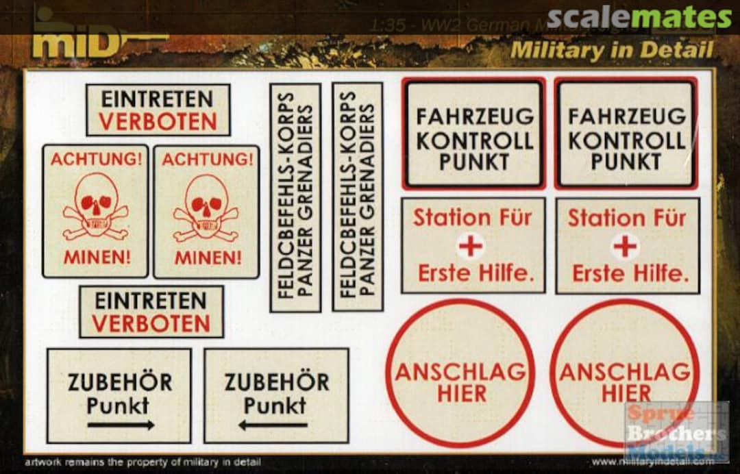 Boxart WW2 German Military Signs 35030 Military In Detail