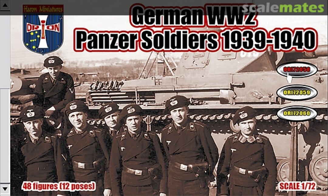 Boxart German Panzer Soldiers 1939-40 ORI 72058 Orion/Haron