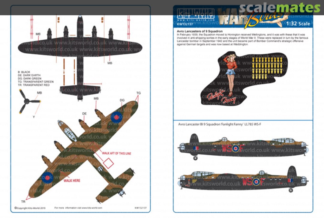 Boxart Lancaster B.I 'Fanlight Fanny' KW132137B Kits-World Boxart Lancaster B.I 'Fanlight Fanny' KW132137B Kits-World