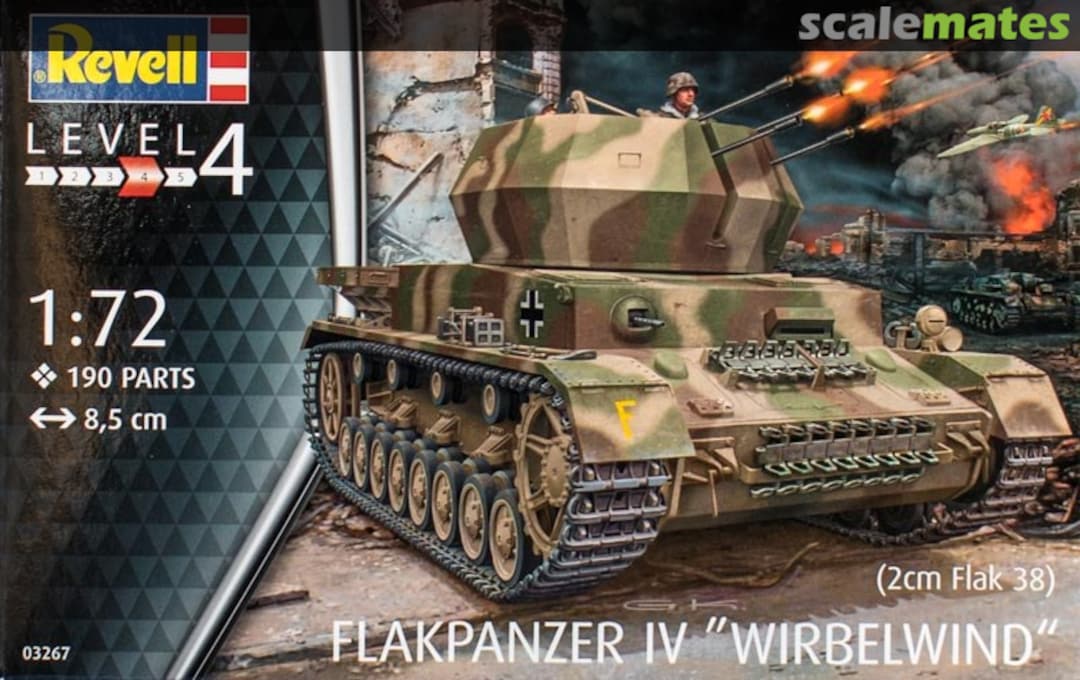 Revell Deutscher Flakpanzer IV Wirbelwind in 1:72 Revell 03267 .
