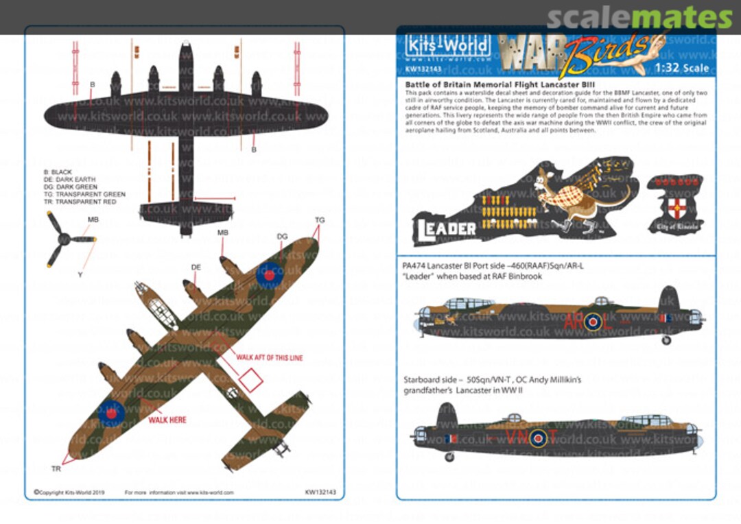 Boxart Lancaster B.I 'Leader' KW132143 Kits-World Boxart Lancaster B.I 'Leader' KW132143 Kits-World