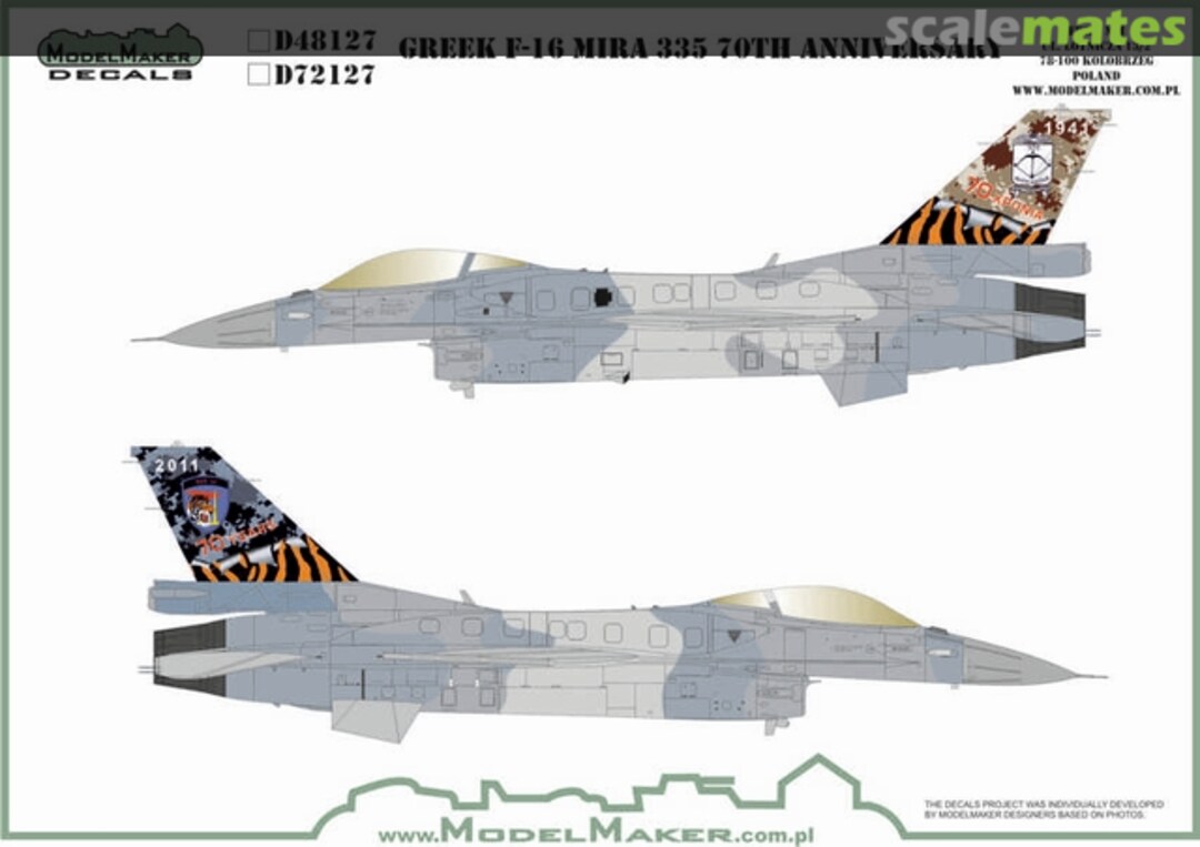 Boxart Greek F-16 Mira 335 70th Anniversary D48127 ModelMaker