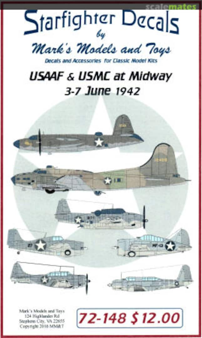 Boxart USAAF & USMC at Midway 72-148 Starfighter Decals