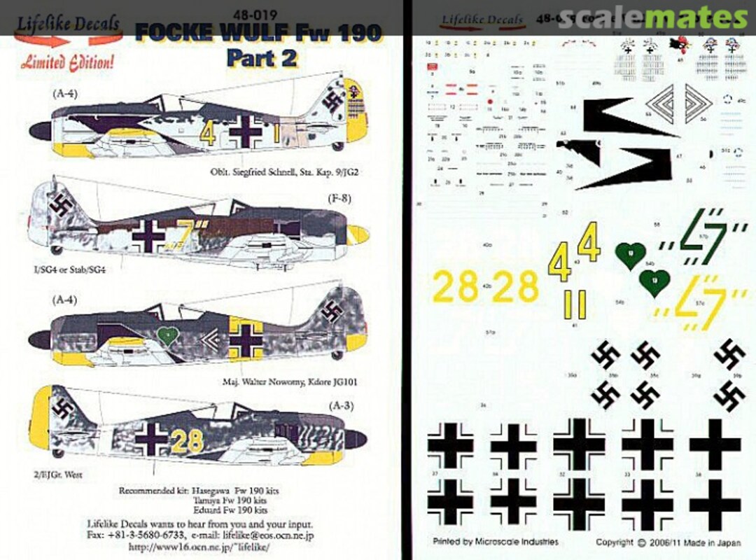 Boxart Fw 190 Part 2 48-019 Lifelike Decals Boxart Fw 190 Part 2 48-019 Lifelike Decals