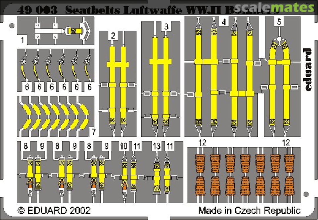 Boxart Seatbelts Luftwaffe WWII Bombers 49003 Eduard