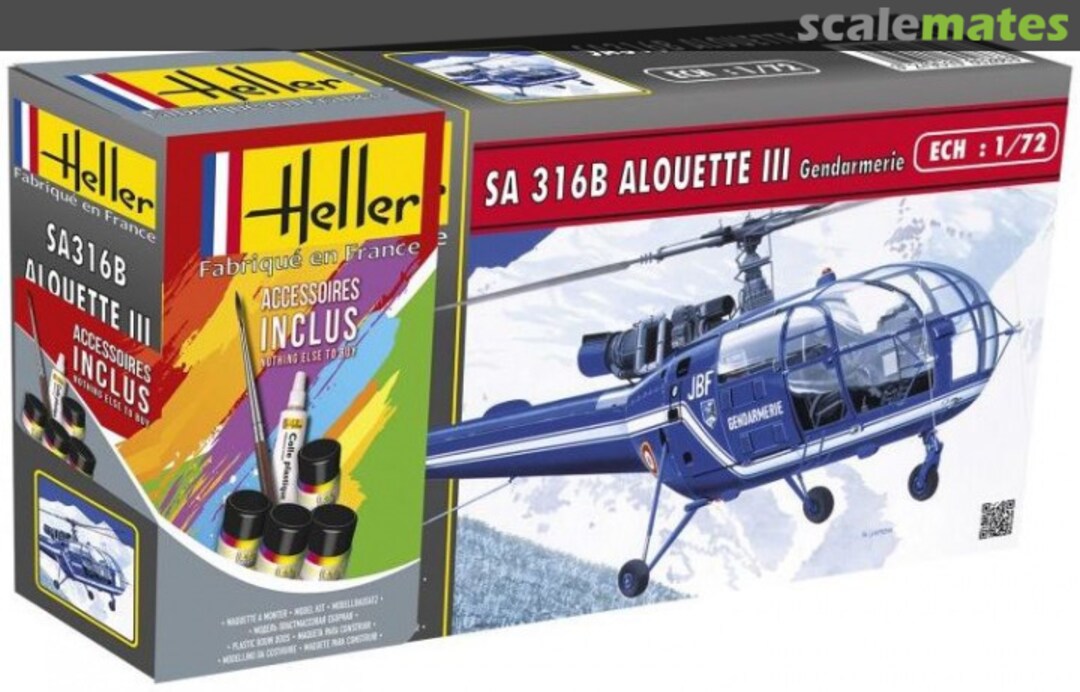 Boxart SA 316B Alouette III `Gendarmerie` 56286 Heller